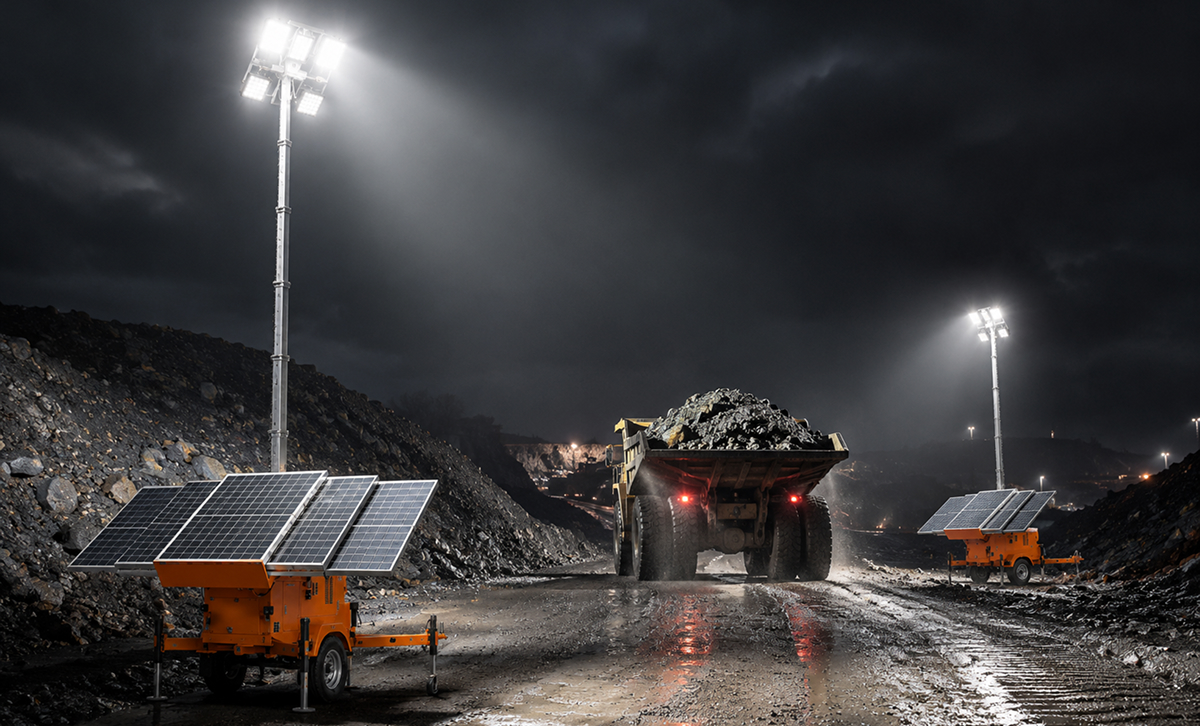 A large-scale copper-gold mine off-grid solar lighting project in Papua Province, Indonesia
