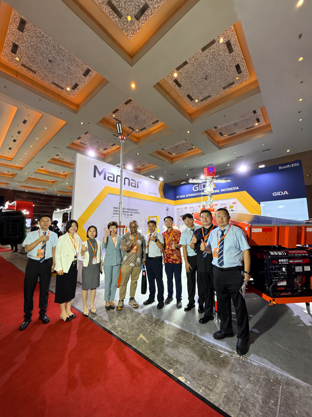 GIDA exhibition team and partners at Booth E02 during EDRR Indonesia 2026